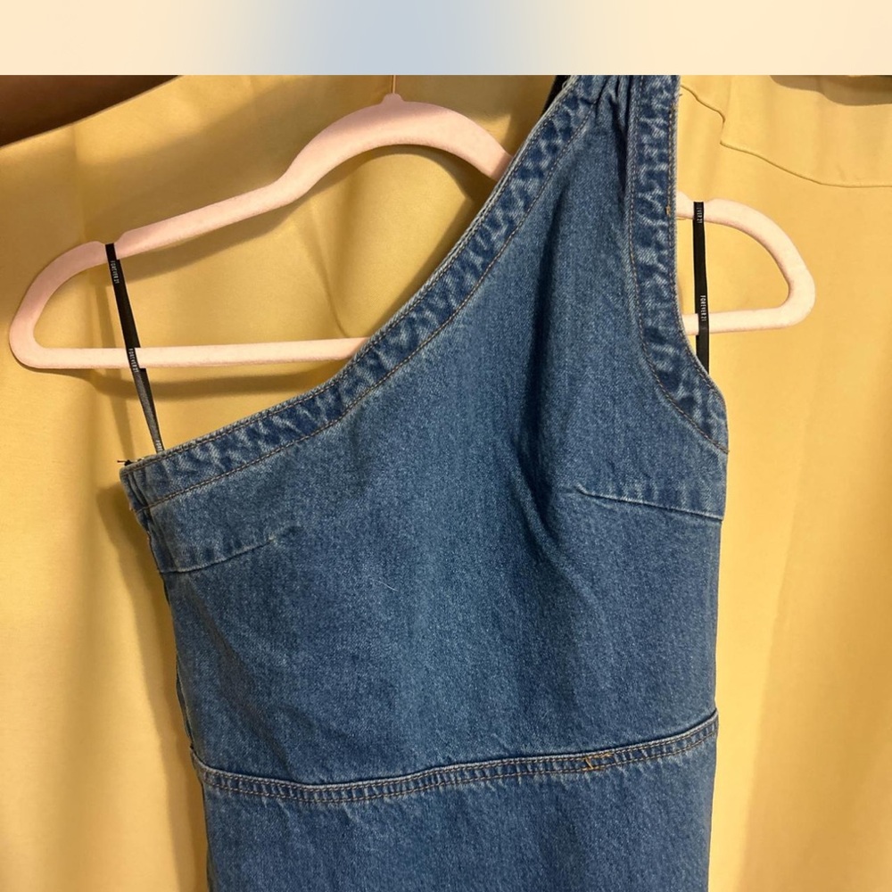 Western One Shoulder Denim Dress